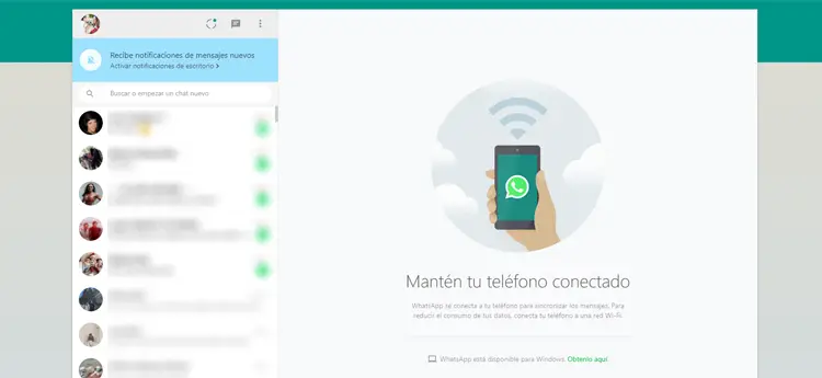 WhatsApp en tablet Android