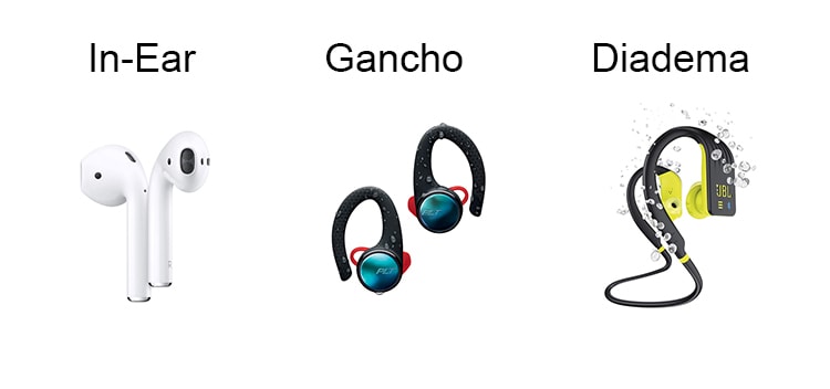 tipos de auriculares deportivos bluetooth